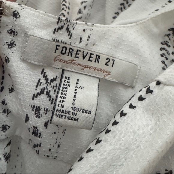 F21 Contemporary NWT Boho Maxi Dress S White Gray - Picture 13 of 14